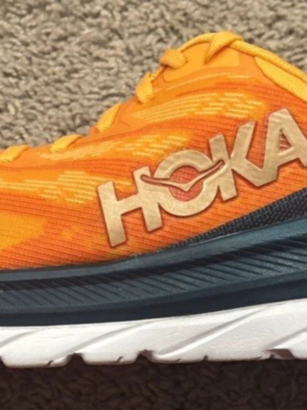 Size 11.5 - Hoka One One Mach Supersonic Camellia/Radiant Yellow